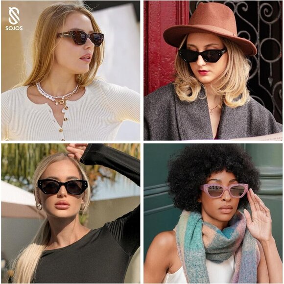 Retro Cat Eye Sunglasses Polarized UV400 Women Edgy Stylish Shades main image 5